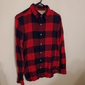 Banana Republic red buffalo plaid button down